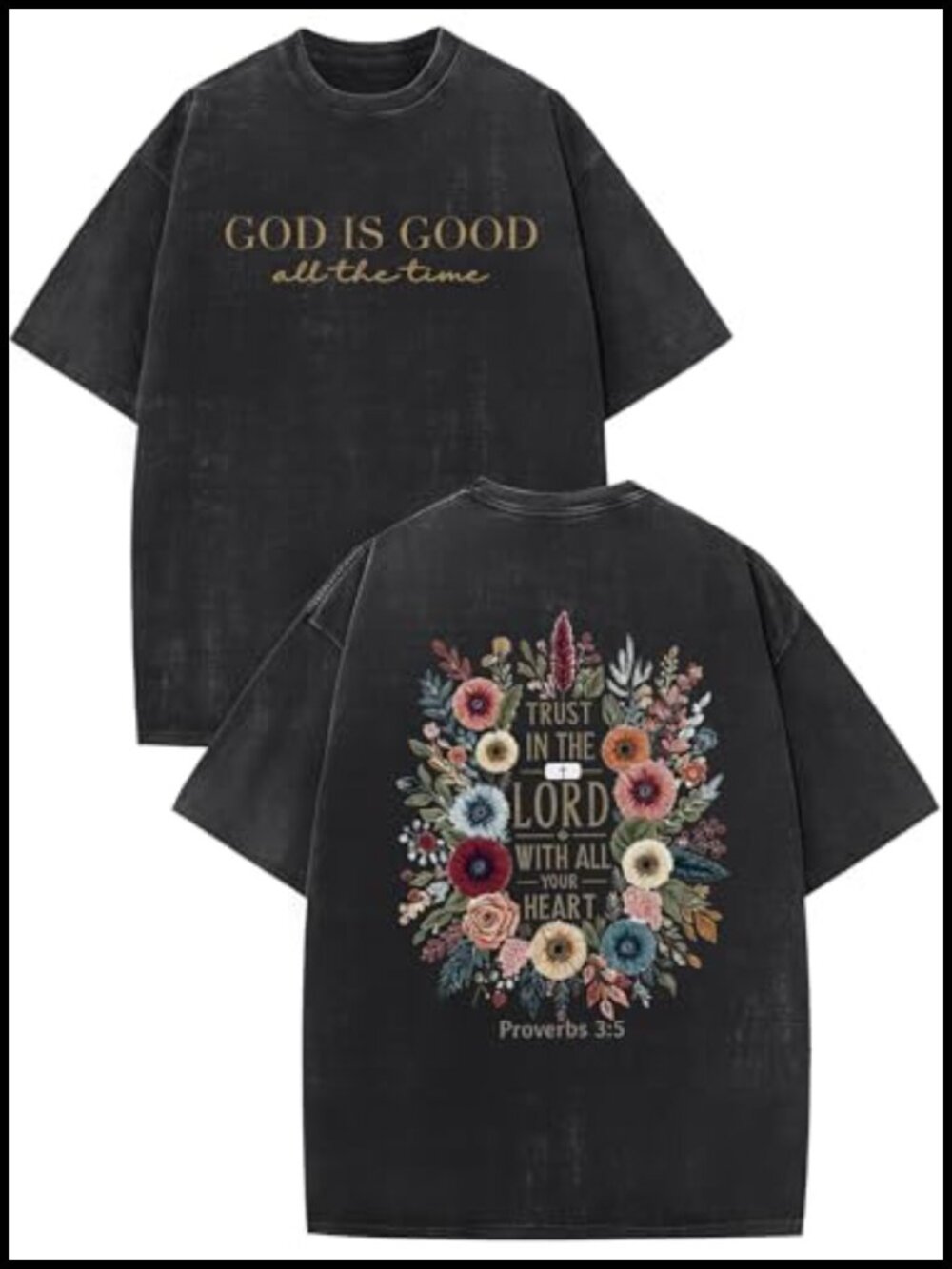 Men's Graphic Christian T-Shirt Cotton Spandex Crew Neck Religious Tee